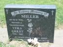 
Vera Violet MILLER,
wife mother grandmother,
1925 - 1997;
grandchild Nat?? born 30-1-98;
Kalbar General Cemetery, Boonah Shire
