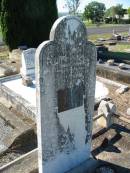 
Wilhelm F. BEUTEL,
died 17 Sept 1920 aged 61 years;
Auguste BEUTEL, grandmother,
died 8-12-1948 aged 87 years;
Kalbar General Cemetery, Boonah Shire
