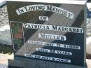 
Patricia Margaret MULLER,
died 13-5-1988 aged 69 years;
Kalbar General Cemetery, Boonah Shire
