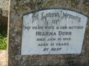 
Helena DORR, wife mother,
died 10 Jan 1958 aged 61 years;
Kalbar General Cemetery, Boonah Shire
