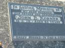 
John B. KORNER,
husband father grandfather,
15-11-76 aged 63 years;
Kalbar General Cemetery, Boonah Shire

