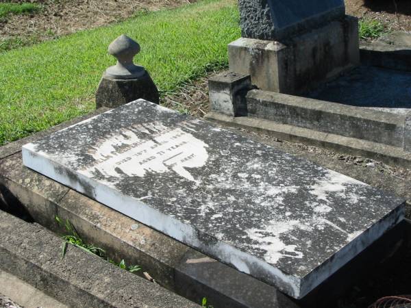 Wilhelm Fredericka August DAU,  | died 19 April 1924 aged 71 years;  | Kalbar General Cemetery, Boonah Shire  | 