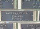 
Thomas HAWKINS,
1834 - 1903 aged 69 years;
Engelsburg Methodist Pioneer Cemetery, Kalbar, Boonah Shire
