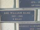 
Abe William KUHZ,
1901 - 1901 aged 4 hours;
Engelsburg Methodist Pioneer Cemetery, Kalbar, Boonah Shire
