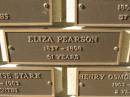 
Eliza PEARSON,
1837 - 1898 aged 61 years;
Engelsburg Methodist Pioneer Cemetery, Kalbar, Boonah Shire
