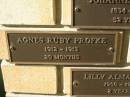 Agnes Ruby PROFKE, 1912 - 1913 aged 20 months; Engelsburg Methodist Pioneer Cemetery, Kalbar, Boonah Shire 