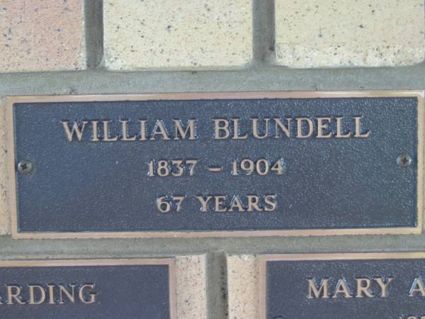 William BLUNDELL,  | 1837 - 1904 aged 67 years;  | Engelsburg Methodist Pioneer Cemetery, Kalbar, Boonah Shire  | 