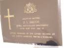 
D.L. SMITH,
died 20 May 1989 aged 67 years,
husband of Joy,
father of Gay, Donna, Gregory, Wayne & families;
Kandanga Cemetery, Cooloola Shire
