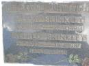 
Melva BRINKLEY,
20-4-1927 - 26-10-1961;
Alfred BRINKLEY,
5-7-1922 - 18-4-1987;
Kandanga Cemetery, Cooloola Shire
