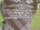 
Carolyn D. MILLERS, daughter sister,
died 9 May 1961 aged 6 years;
Kandanga Cemetery, Cooloola Shire
