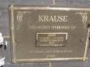 
Henry KRAUSE,
11-8-1921 - 17-7-2000,
husband of Jean,
father of Ken, Sharon, Gary, Peter & Michael;
Kandanga Cemetery, Cooloola Shire
