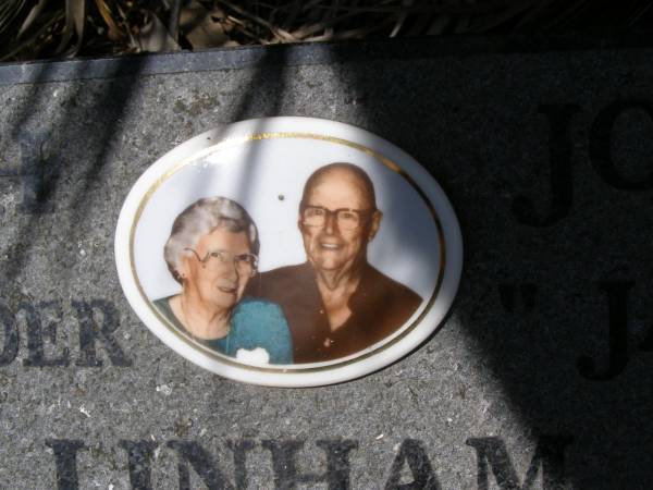 Ruth LINHAM (nee LODER),  | 10-4-1920 - 9-2-1994;  | John (Jack) LINHAM,  | 23-3-1918 - 13-5-1995;  | married 21-3-1942;  | Kandanga Cemetery, Cooloola Shire  | 