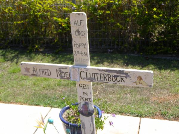 Alfred Noel (Alf) CLUTTERBUCK,  | dad poppy,  | 29-6-51 - 6-11-05;  | Kandanga Cemetery, Cooloola Shire  | 