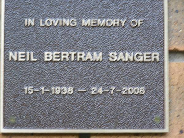 Neil Bertram SANGER  | b: 15 Jan 1938, d: 24 Jul 2008  | Kenmore-Brookfield Anglican Church, Brisbane  | 