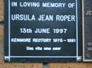 Ursula Jean ROPER d: 13 Jun 1997 Kenmore-Brookfield Anglican Church, Brisbane 