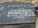 
John Stephen WARD, brother,
died 8 Aug 1948 aged 72 years;
St Johns Catholic Church, Kerry, Beaudesert Shire
