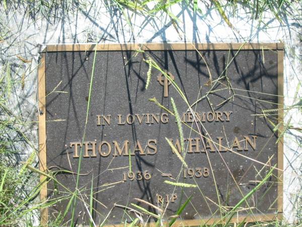 Thomas WHALAN,  | 1936 - 1938;  | St John's Catholic Church, Kerry, Beaudesert Shire  | 