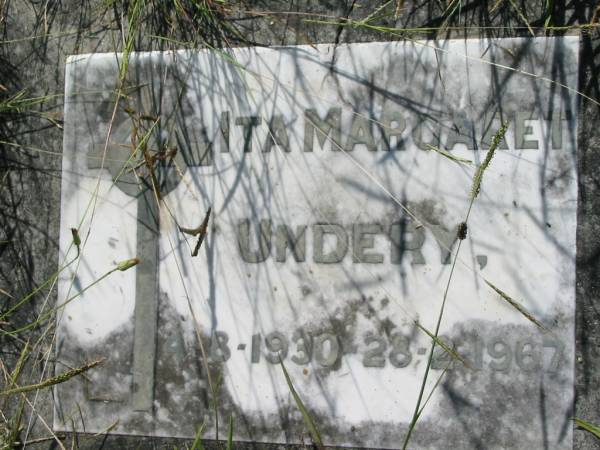 Ita Margaret UNDERY,  | 4-8-1930 - 28-2-1967;  | St John's Catholic Church, Kerry, Beaudesert Shire  | 