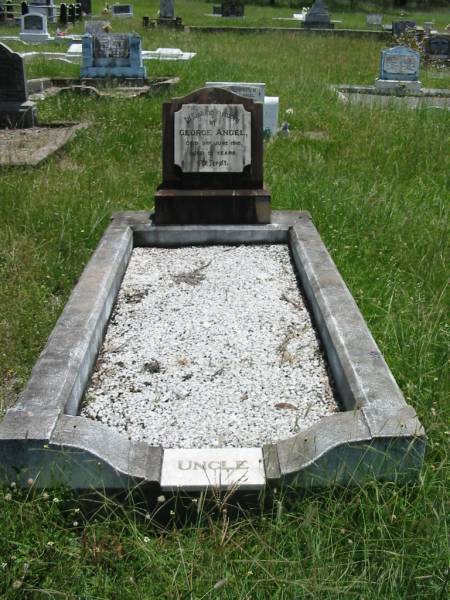 George ANGEL,  | uncle,  | died 3 June 1918 aged 51 years;  | Kilkivan cemetery, Kilkivan Shire  | 