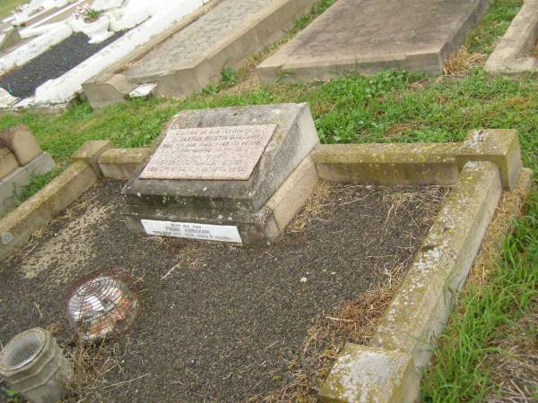 Augustus Martin BALLARD,  | died 21 Aug 1943 aged 68 years,  | husband father;  | Fanny Amelia BALLARD,  | died 8 April 1970 aged 89 years;  | Frank Abraham,  | son,  | died 26 Oct 1930 aged 9 years;  | Killarney cemetery, Warwick Shire  | 