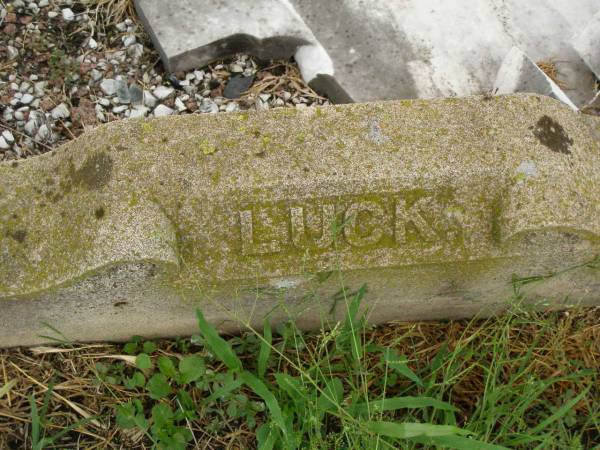 Annie A. LUCK,  | died 9 Sept 1922 aged 23 years 8 months;  | Killarney cemetery, Warwick Shire  | 