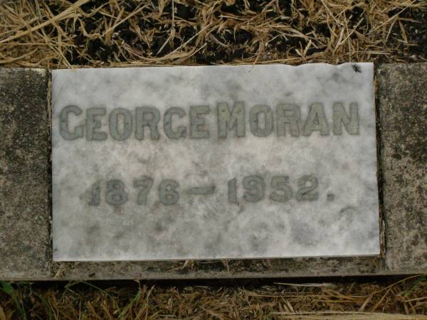 George MORAN,  | 1876 - 1952;  | Killarney cemetery, Warwick Shire  | 