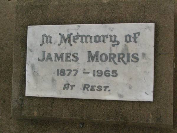 James MORRIS,  | 1877 - 1965;  | Killarney cemetery, Warwick Shire  | 