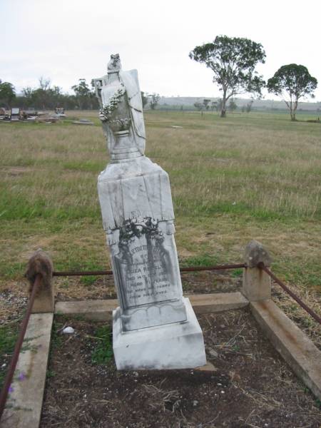 Eliza REIBELT,  | wife,  | died 14 Oct 1926 aged 71 years;  | Killarney cemetery, Warwick Shire  | 