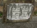 William John MORRIS, husband father, died 2 Oct 1944 aged 66 years; Killarney cemetery, Warwick Shire  