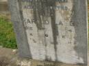 
Edna May LAMB,
died 10 Dec 1902 aged 3 months;
Harold LAMB,
died 16 Nov 1904 aged 6 weeks;
William LAMB,
father,
died 20 Nov 1953 aged 93 years;
Mary Ann LAMB,
wife mother,
died 12 April 1950 aged 89 years;
Killarney cemetery, Warwick Shire
