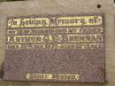 Arthur G.E. BRENNAN, husband father, died 25 Jan 1975 aged 61 years; Killarney cemetery, Warwick Shire 