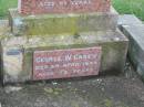 
Catherine CAREY,
wife of G.W. CAREY,
died 29 Jan 1938 aged 69 years;
George W. CAREY,
died 24 April 1940 aged 72 years;
Killarney cemetery, Warwick Shire
