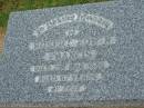 
Robert Edwin FRANCIS,
died 2 March 1986 aged 67 years;
Killarney cemetery, Warwick Shire
