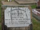 
Henry BOND,
husband of Isabella BOND,
died 27 Nov 1919 aged 63 years;
Isabella,
wife,
died 14 July 1949 aged 87 years;
Killarney cemetery, Warwick Shire
