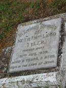 Neth MacLeod TYLER, died 12 Aug 1939 aged 2 years 3 months; Killarney cemetery, Warwick Shire 