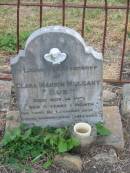 
Clara Marion (Bub) MULCAHY,
died 14 Nov 1921 aged 11 years 1 month;
Killarney cemetery, Warwick Shire
