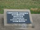 
James Frederick GOODWIN,
drowned at Koreelah Creek,
died 11-3-1925 aged 42 years,
erected by parents brothers sisters;
Oswald Sydney GOODWIN,
accidentally killed 13 Nov 1958 aged 43 years,
erected mother & sisters;
Rose Ethele GOODWIN,
born 9-11-1893,
died 31-3-1983;
Killarney cemetery, Warwick Shire
