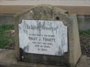 
Violet J. FERRETT,
wife mother,
died 29 May 1946 aged 46 years;
Killarney cemetery, Warwick Shire
