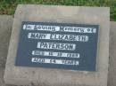 Mary Elizabeth PATERSON, died 16-10-1989 aged 84 years; Killarney cemetery, Warwick Shire 