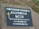 
Harold John TIMMS,
father grandfather,
born 21-3-1921,
died 26-12-1987;
Killarney cemetery, Warwick Shire
