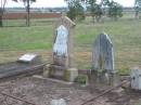 
Ernest GAGEN,
son,
died from injuries accidentally received
4 Dec 1907 aged 5 12 years;
Lillian,
wife of Patrick GAGEN,
died 22 Sept 1919 aged 46 years,
erected by husband & sons;
Killarney cemetery, Warwick Shire

