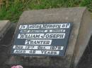 William Joseph TRANTER, brother uncle, died 13 Oct 1979 aged 48 years; Killarney cemetery, Warwick Shire 