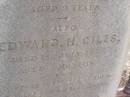 
Samuel GILES
d: 18 Feb 1829 aged 9 years

Edward H GILES
d: 18 Jul 1839
aged 8 mo

This stone erected by their brothers and sisters 1889

Kingscote historic cemetery - Reeves Point, Kangaroo Island, South Australia

