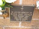 Edna May DOHLE, died 15 April 1997 aged 82 years; Lawnton cemetery, Pine Rivers Shire 