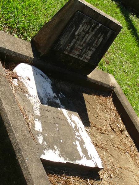 David HALL,  | father,  | died Strathpine 6 Dec 1898 aged 70 years;  | Richard HALL,  | brother,  | died 1946;  | Lawnton cemetery, Pine Rivers Shire  | 