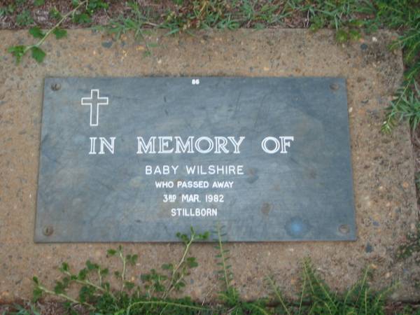 Baby WILSHIRE,  | stillborn 3 Mar 1982;  | Lawnton cemetery, Pine Rivers Shire  | 