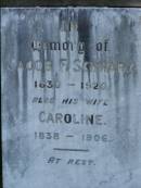 
Jacob F. SCHWARZ,
1830 - 1920;
Caroline,
wife,
1838 - 1906;
Lawnton cemetery, Pine Rivers Shire
