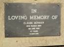 Elsabe BERNIER, died 6 June 1888 aged 47 years; Lawnton cemetery, Pine Rivers Shire 