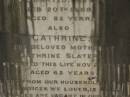 
Archibald HAMILTON,
died 20 Feb 1889 aged 82 years;
Cathrine,
mother of Cathrine SLATER,
died 22 Nov 1888 aged 62 years;
Lawnton cemetery, Pine Rivers Shire
