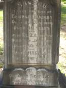 
George BUCKBY,
died 21 Jan 1886 aged 56 years;
Eliza,
wife,
died 15 Jan 1927 aged 80 years;
Charles,
son,
died 11 Sept 1907 aged 35 years;
Lawnton cemetery, Pine Rivers Shire
